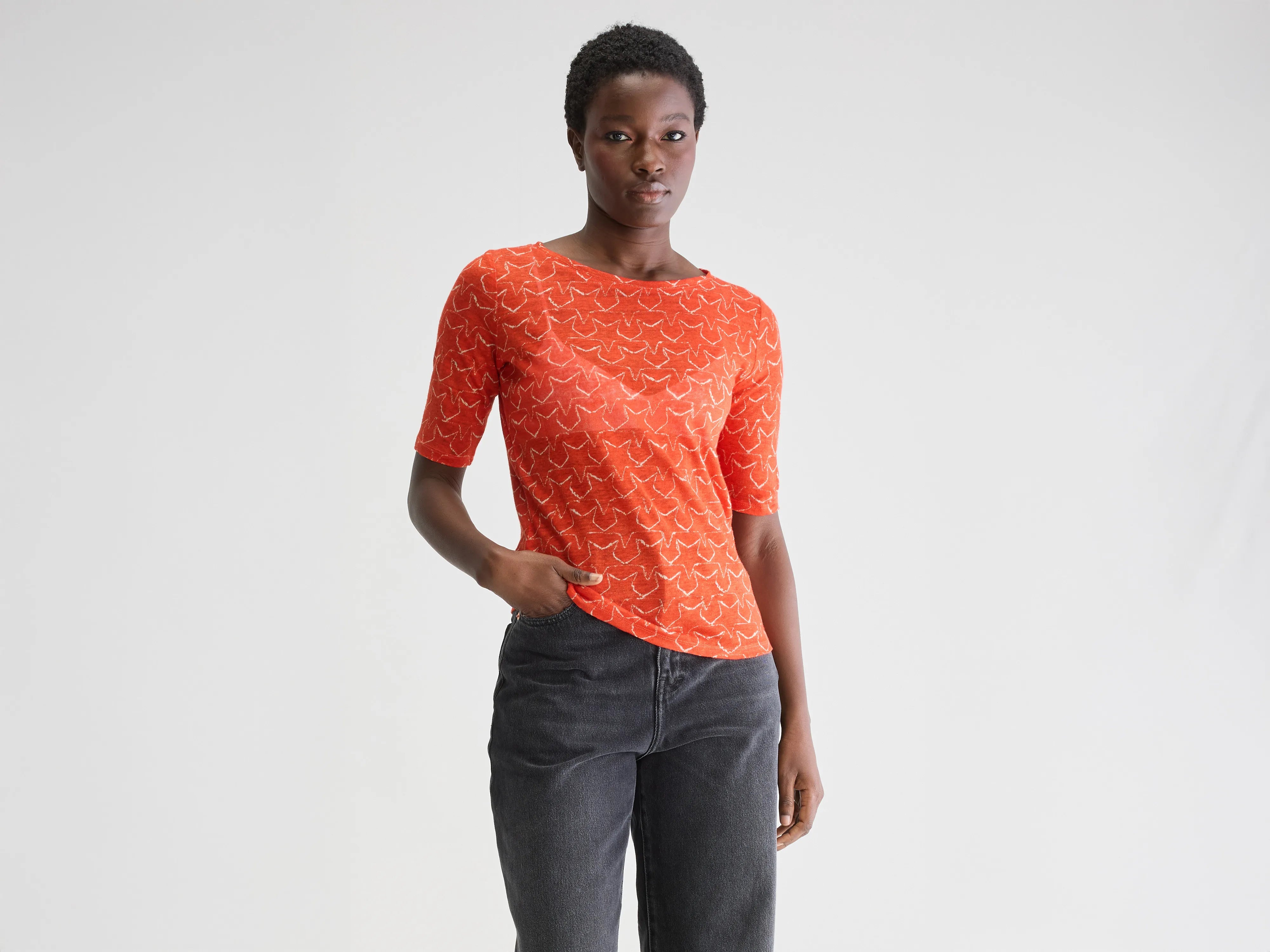 Sweet breath Seas slim t-shirt (251 / W / COMBO B)