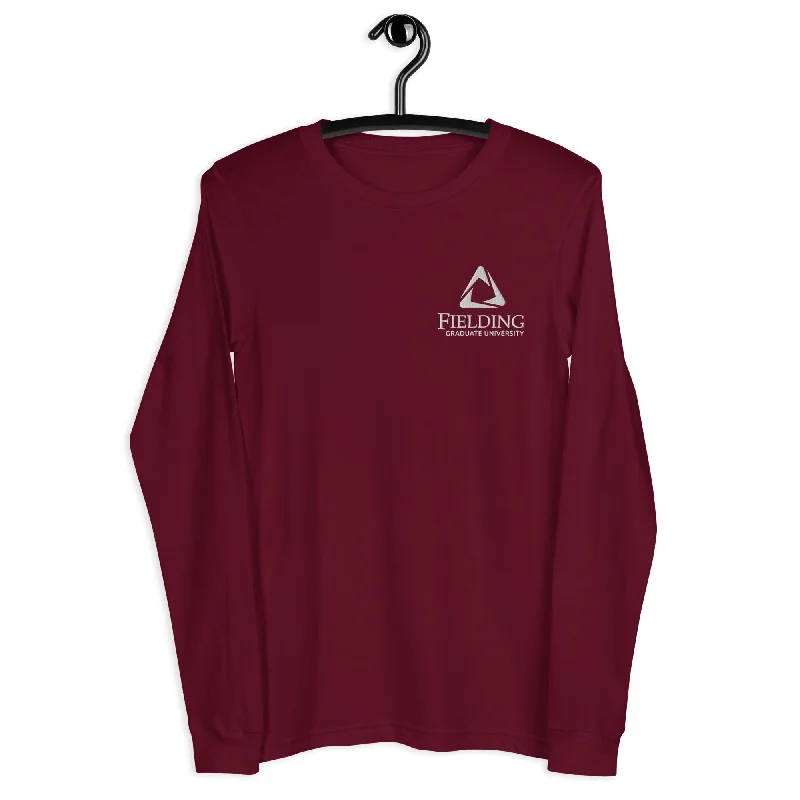 Luxury Style Unisex Long Sleeve T-Shirt | Embroidered Fielding Logo