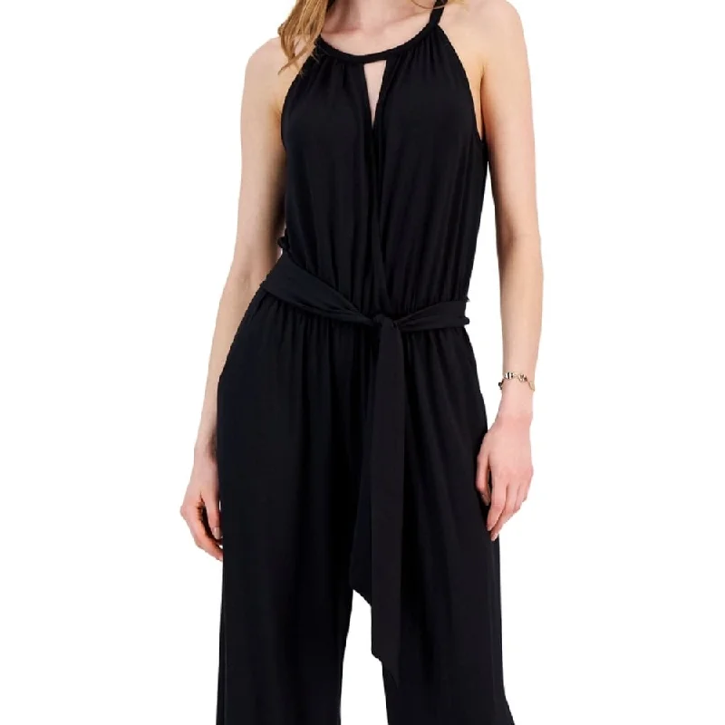 Personalized Clothing Jpr Studio Women's Tie Waist Halter Jumpsuit Black Size Small