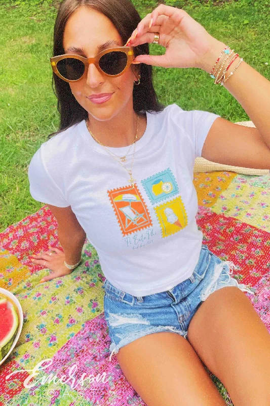 Elegant And Charming Pi Beta Phi Italian Summer Coast Bid Day Tee