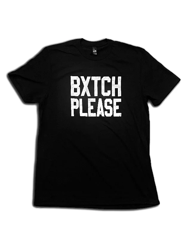 Stand-up collar design Bxtch Please T shirt