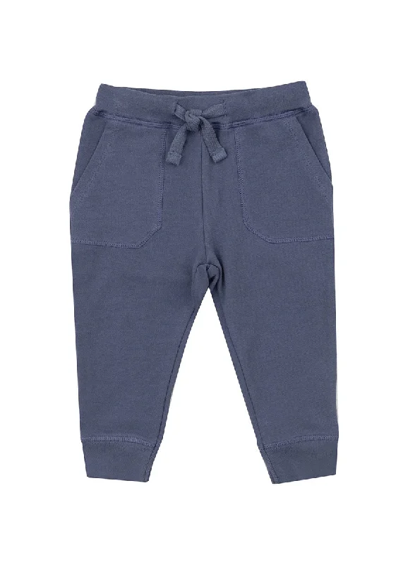 Sports Comfort Style French Terry Jogger - Footballs Inky Blue