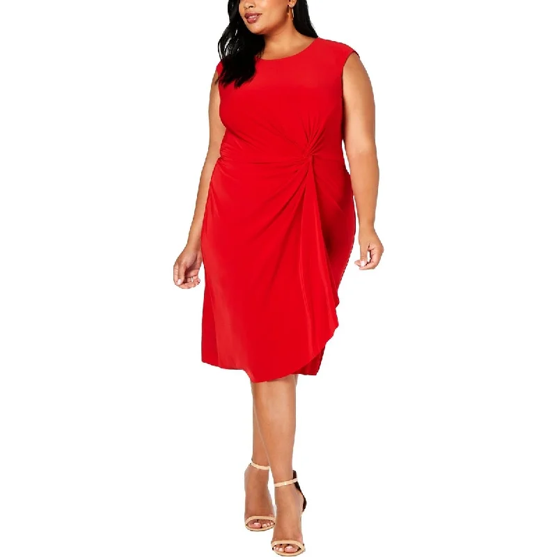 Economic Outlook Taylor Women's Side Knot Dress Red Size 20