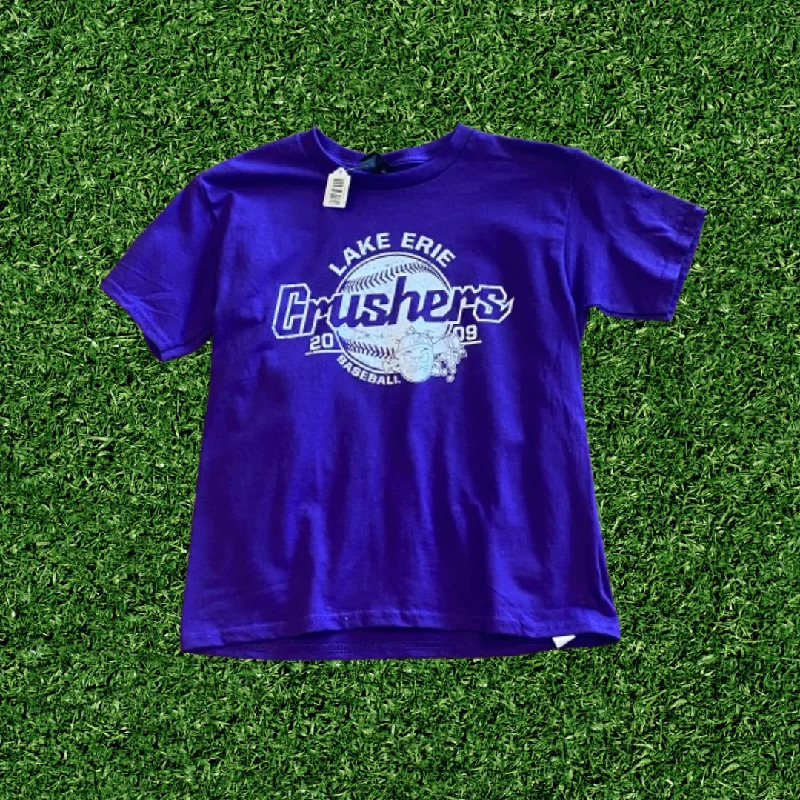 Personalized Design short sleeve Purple Crushers Vintage Baseball Tee