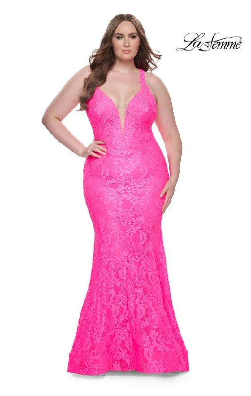 Street Style Prom Dress 31118 | Neon Pink
