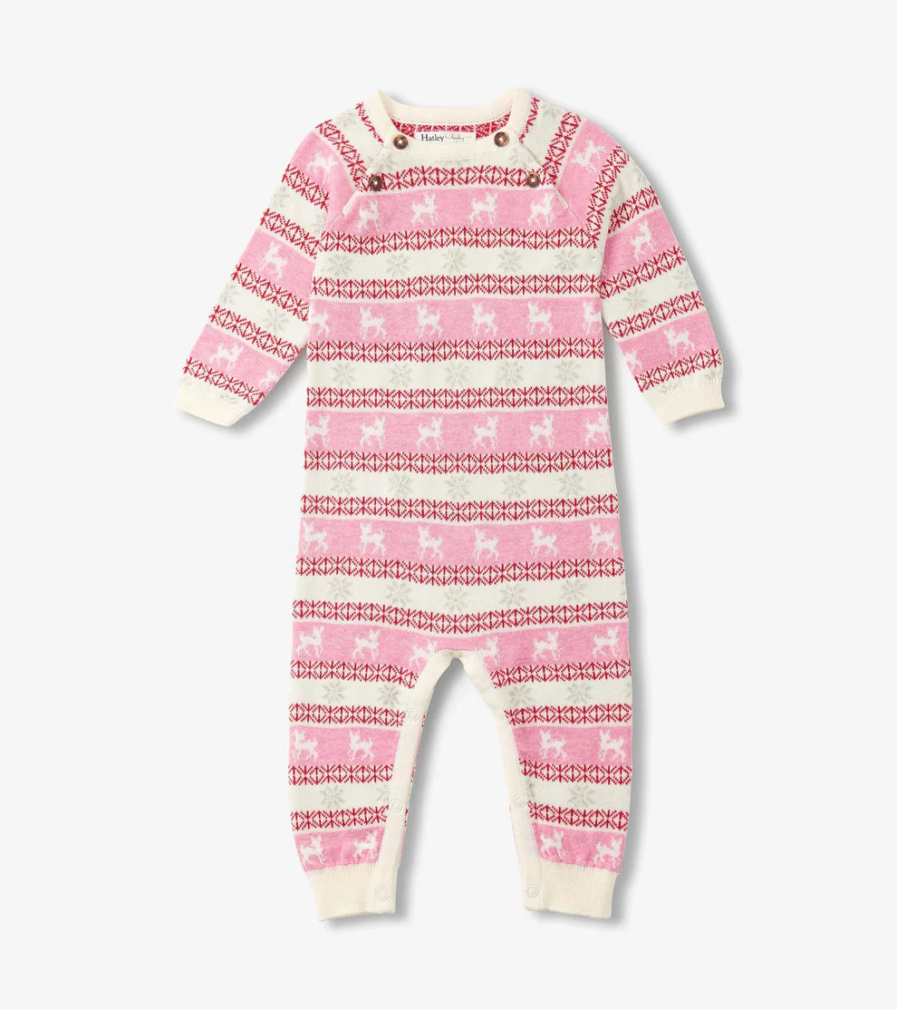 Carefree Hatley Baby Doe Fair Isle Sweater Romper