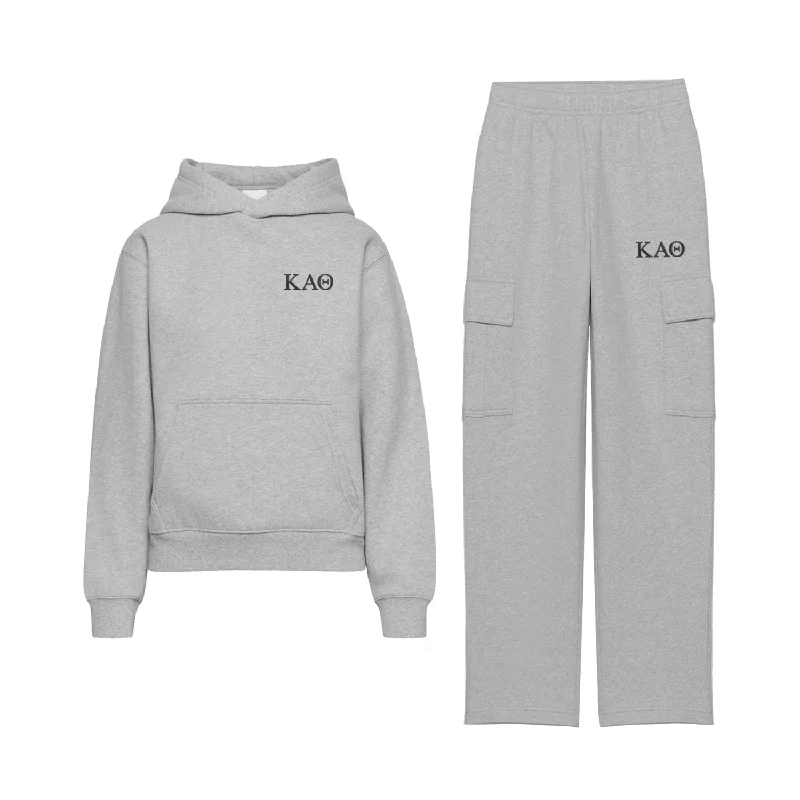 British casual Kappa Alpha Theta Fave Fit Fleece Cargo Hoodie Set