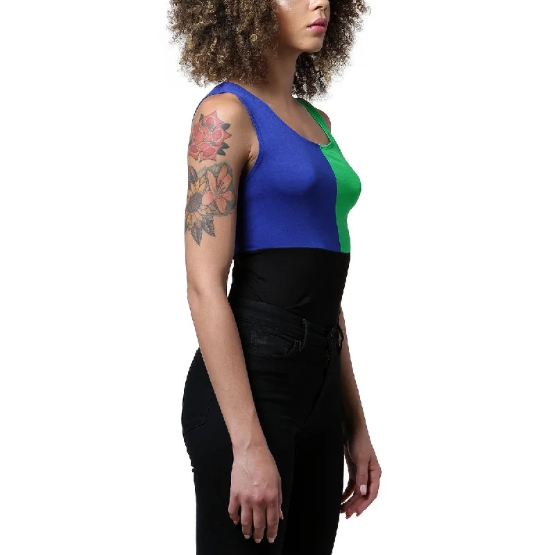 Street Style Artistix Women's Colorblock Bodysuit Black Size X-Large