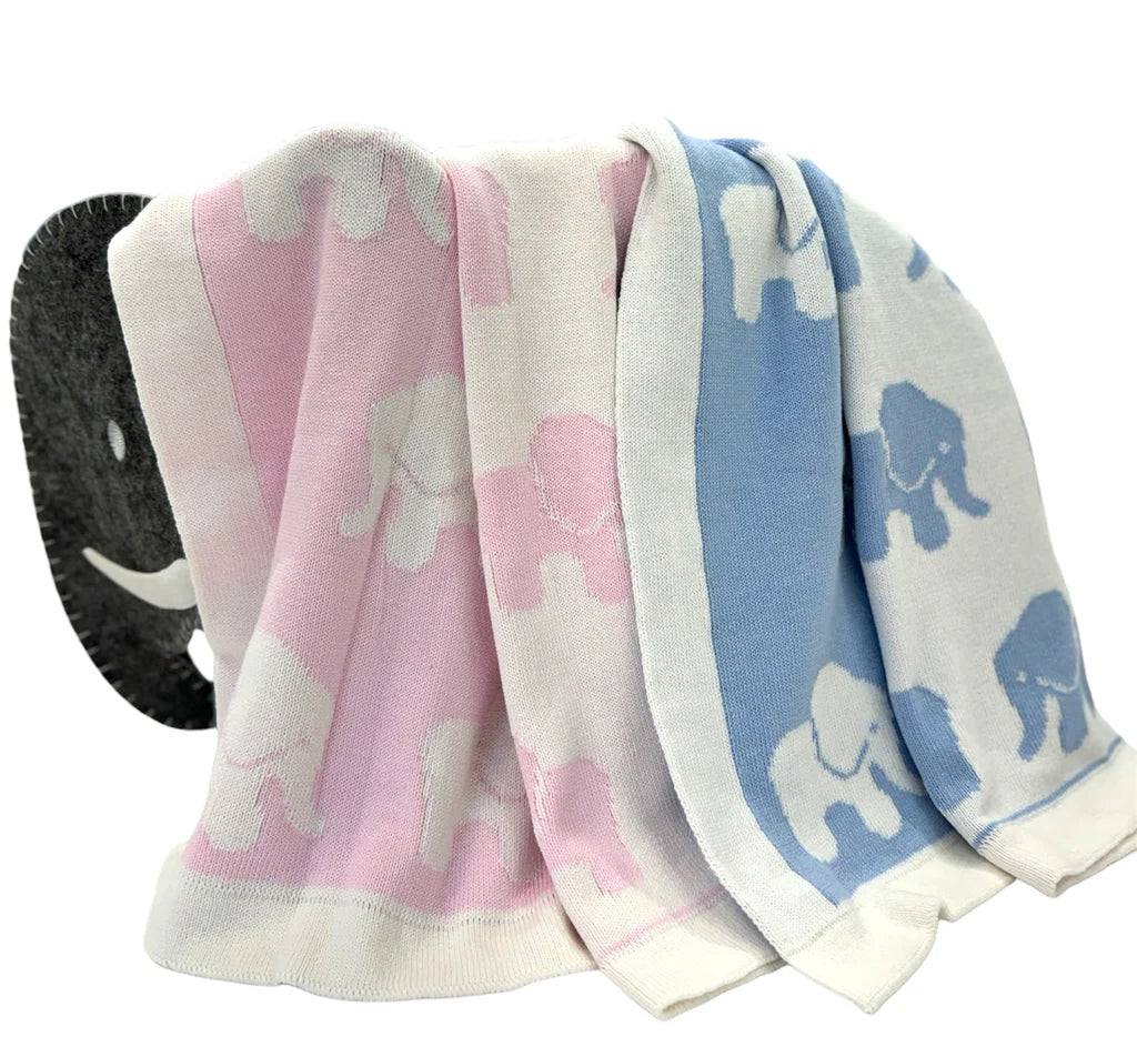 Comfy Chic A Soft Idea Elephant Baby Blanket - Multiple Colors!