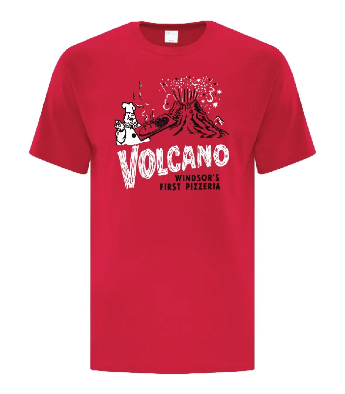 College Style Volcano Pizza T-Shirt