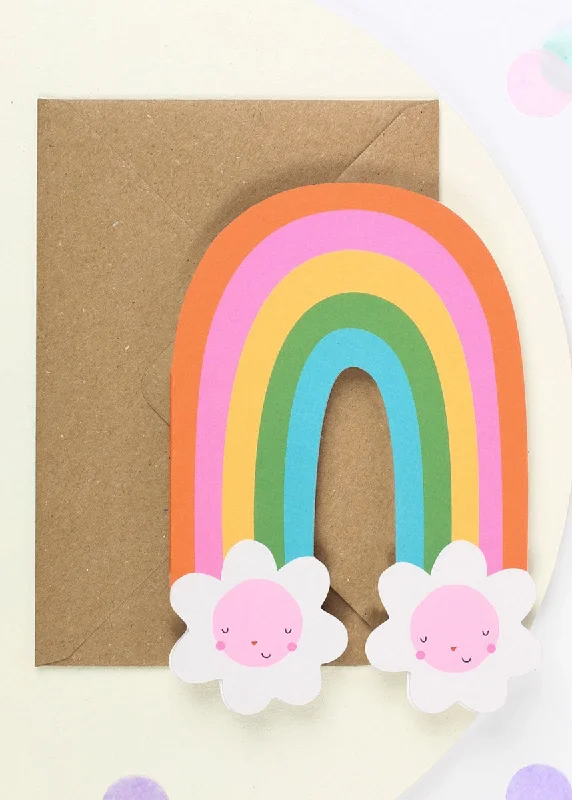 Luxury Temperament Rainbow Blossom Greeting Card