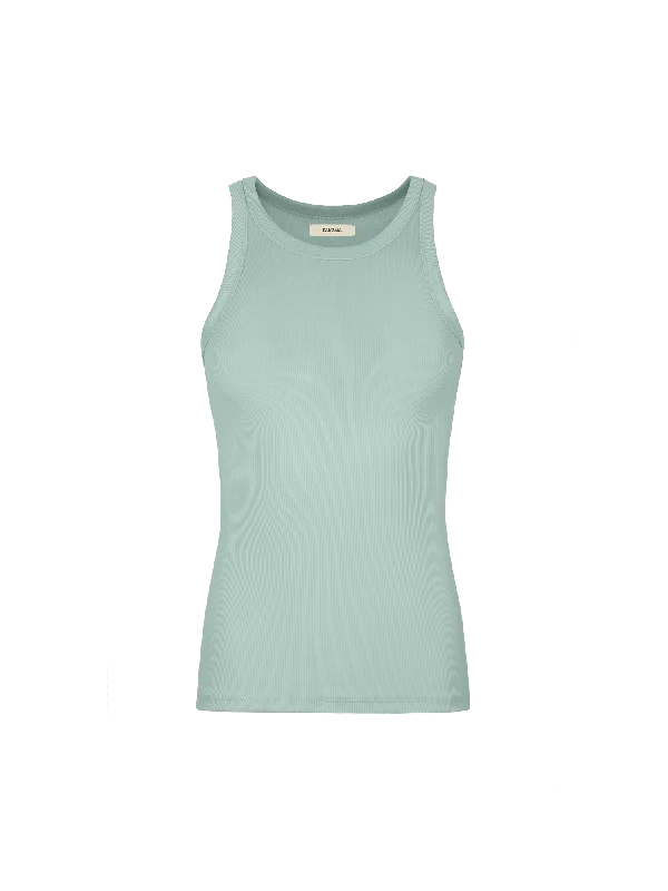 Trendy Casuals Women's 365 Lightweight Rib Tank Top—eucalyptus blue