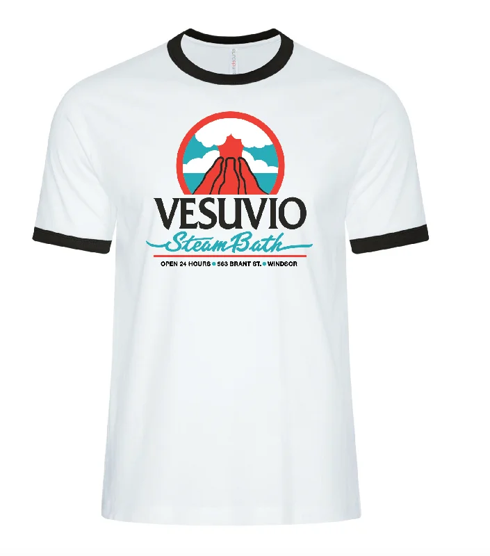 Street Graffiti Design Vesuvio Steam Bath Ringer T-Shirt
