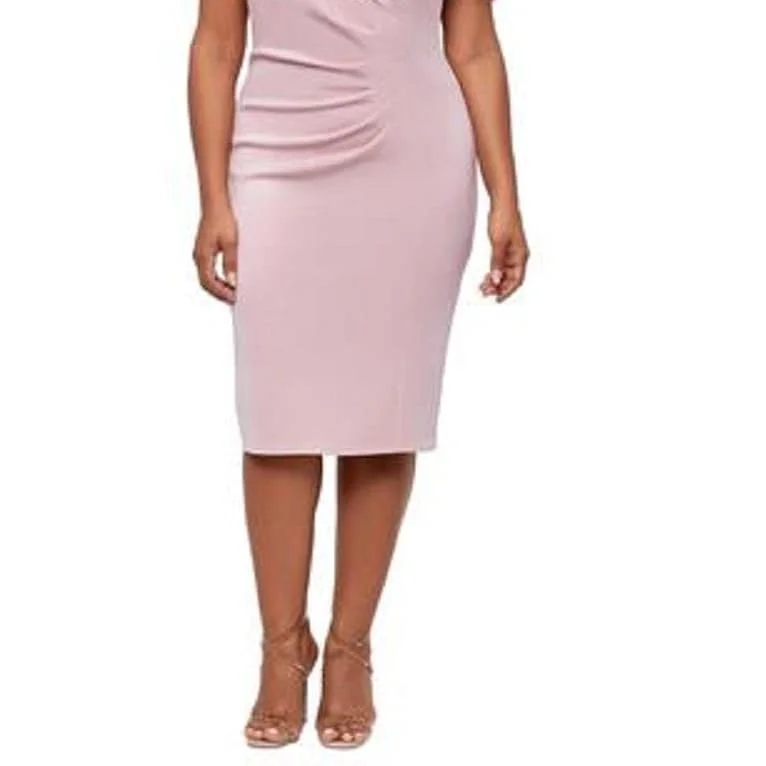 Urban Fashion Xscape Women's Sweetheart Neck Dress Pink Size 22W