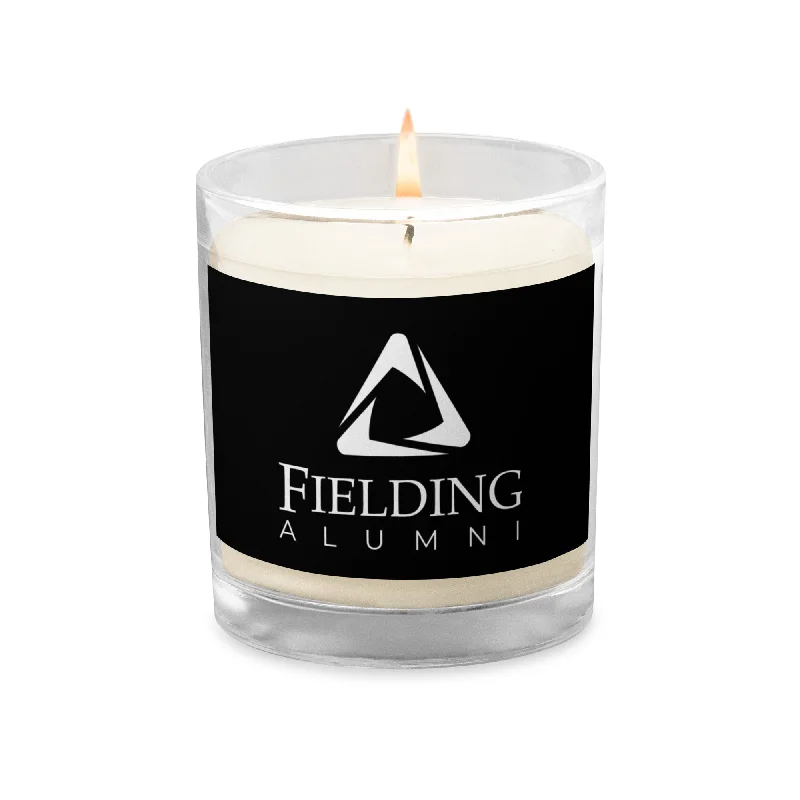 Fashion And Simplicity Glass Jar Soy Wax Candle - Black | Alumni Logo