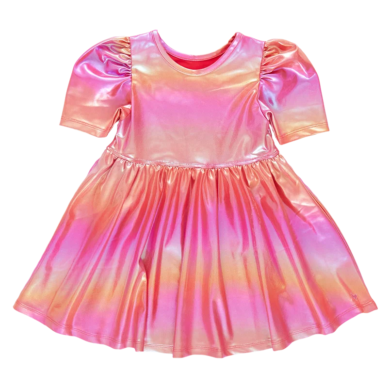 Sports Design Pink Chicken Laurie Dress in Rainbow Pink Lamé