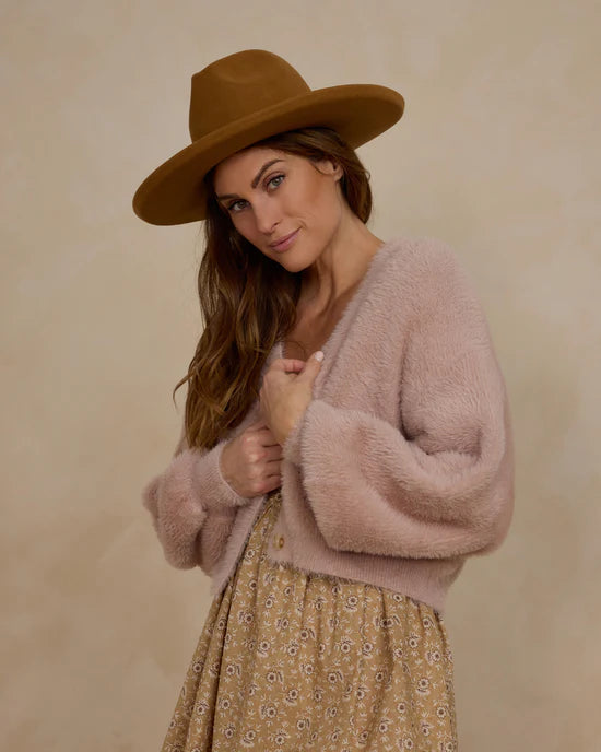 Soft Textures Rylee + Cru Women's Fuzzy Cardigan in Blush