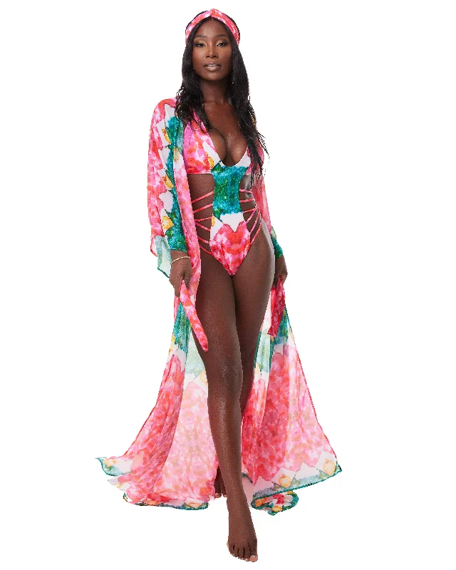 Sweet Girl The Batik Floral Mondrian Kimono