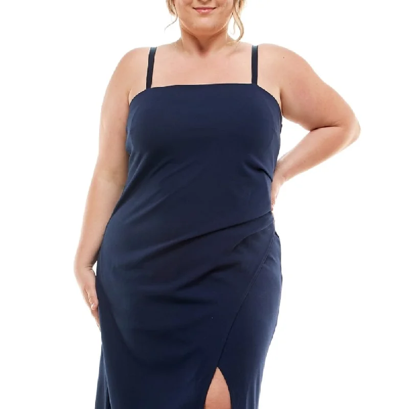 Trendy Looks Emerald Sundae Women's Full Length Evening Body Con Dress Blue Size 20W