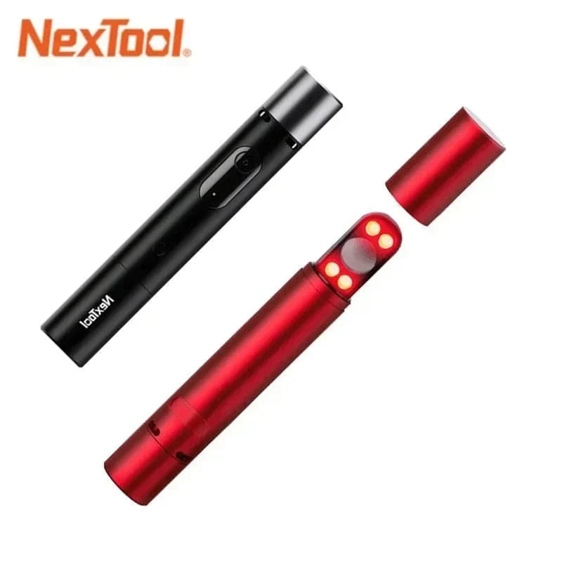 Personality Publicity Xiaomi NexTool Strong Light Flashlight Multifunctional Torch Light with Warning Alarm Camera Detector Portable Safety Flashlight