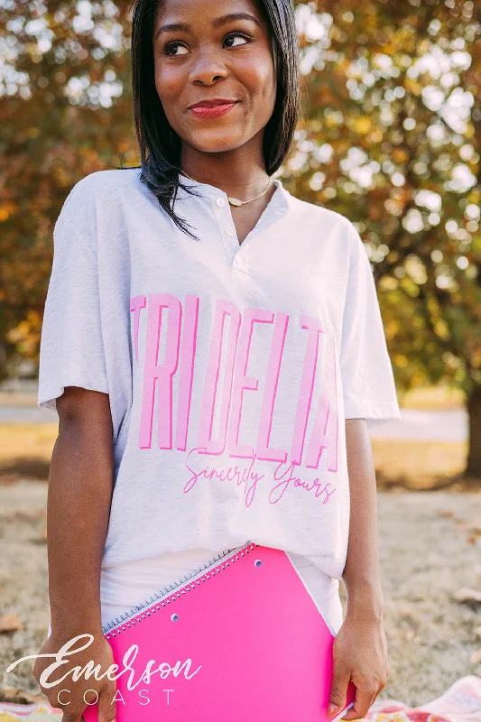Exquisite Craftsmanship Delta Delta Delta Sincerely Yours Henley Tee