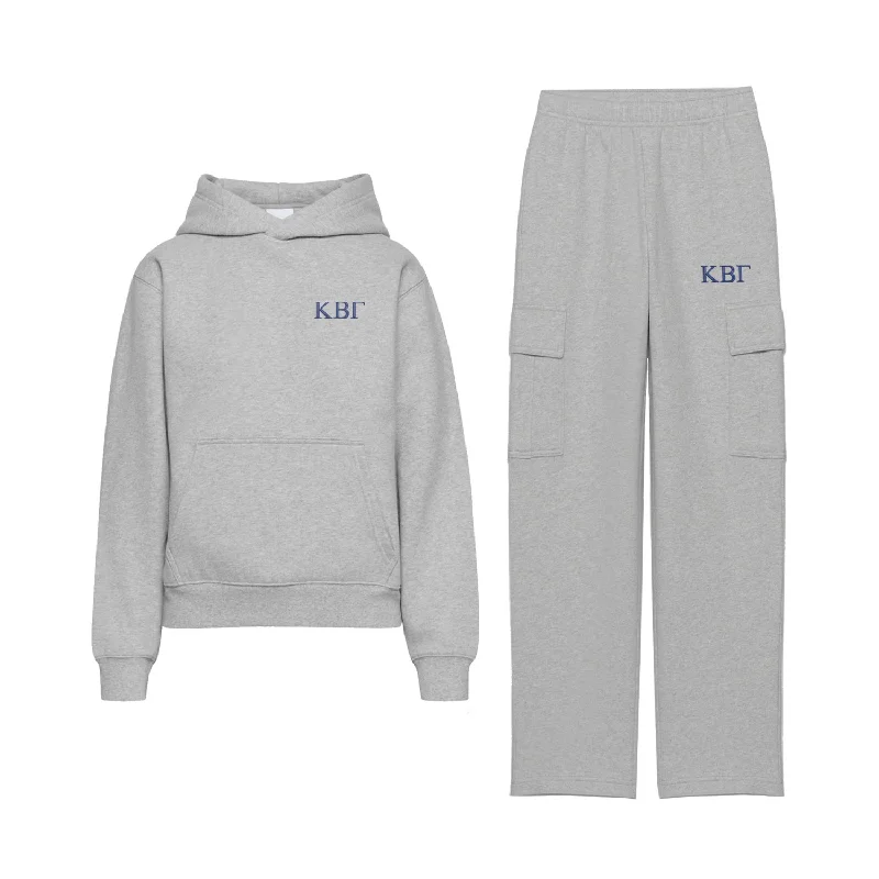 Printing decoration Kappa Beta Gamma Fave Fit Fleece Cargo Hoodie Set