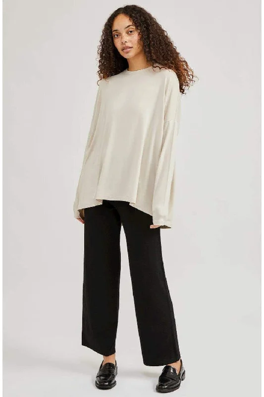 Slim Fit Oversized Long Sleeve Top