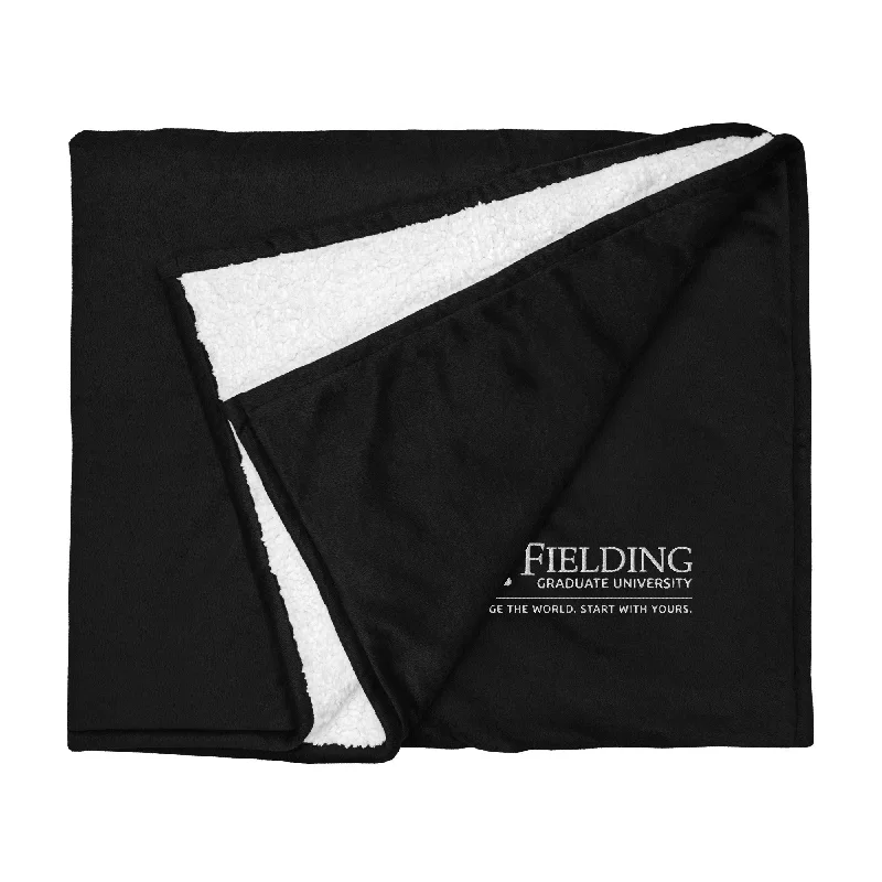 Cozy Sweaters Premium Sherpa Blanket | Embroidered Fielding Logo
