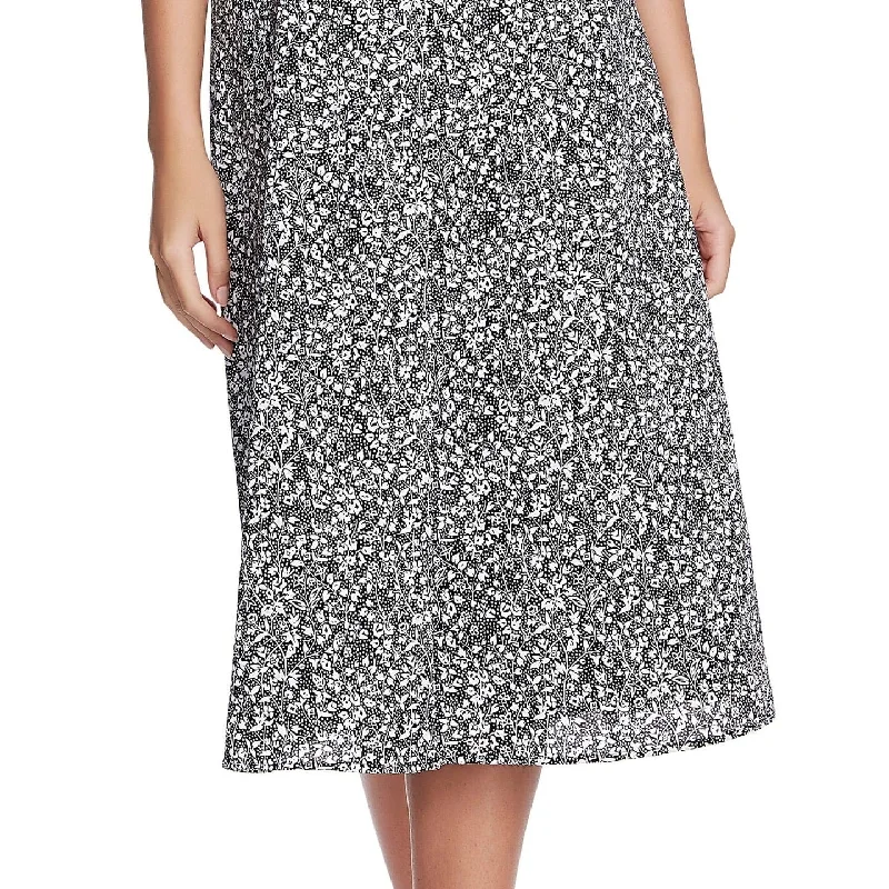 Youthful 1.State Women's V Neck Floral Print Shirt Dress Gray Size 14