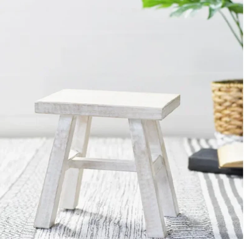 Cool Style 10" White Wash Plant Stand