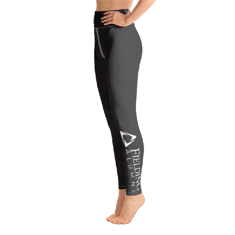 Classic Color Yoga Leggings - Dark Grey | Alumni Logo