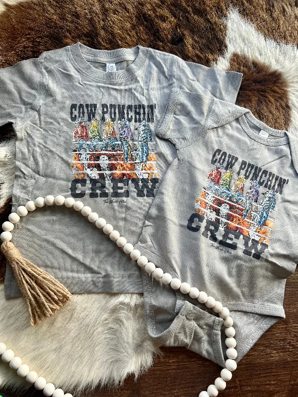 Elegant And Simple Cow Punchin Crew Onesie / Tee