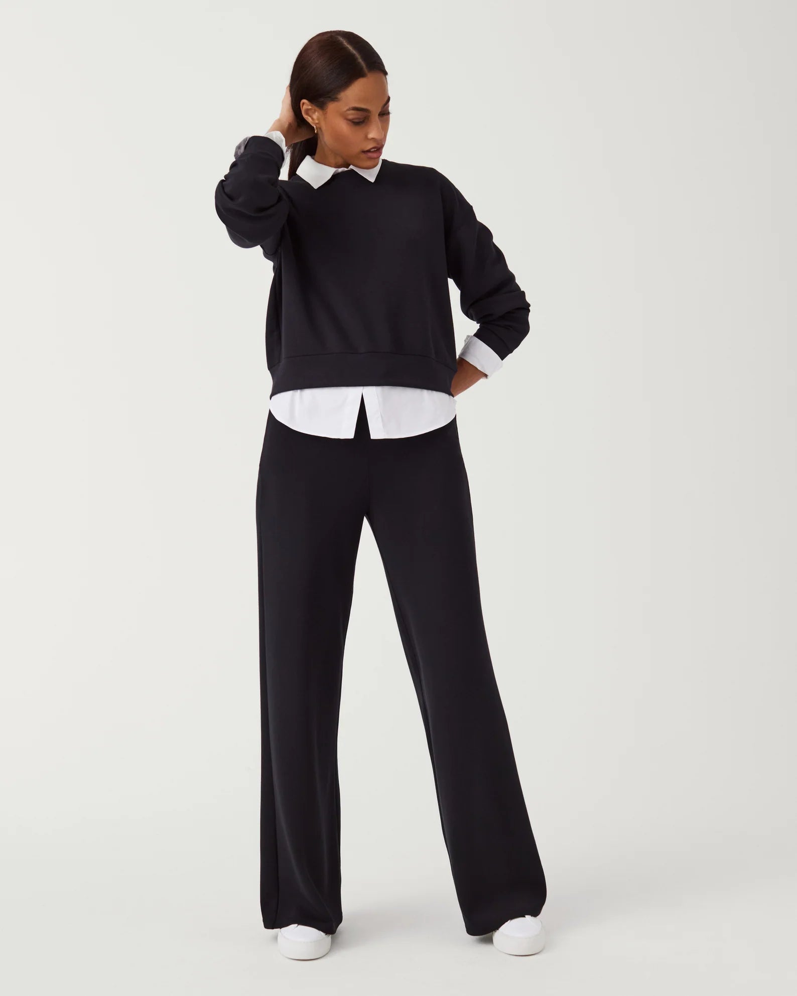 Double-sided Wear Spanx Airessentials Wide Leg Pant | Black
