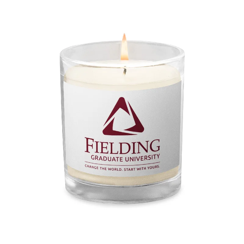 Soft Style Glass Jar Soy Wax Candle - White | Fielding Logo