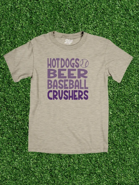 Fresh And Capable Hot Dogs Beer Baseball Crushers Crushers t-shirt