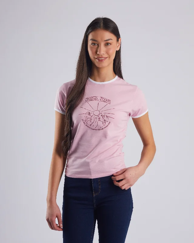 Warm and substantial Priscilla Tee Cameo Pink