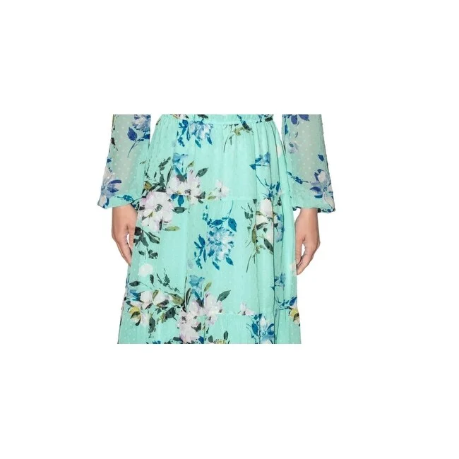 Elegant Tailoring Rachel Roy Women's Ella Floral Print Faux Wrap Dress Blue Size 10