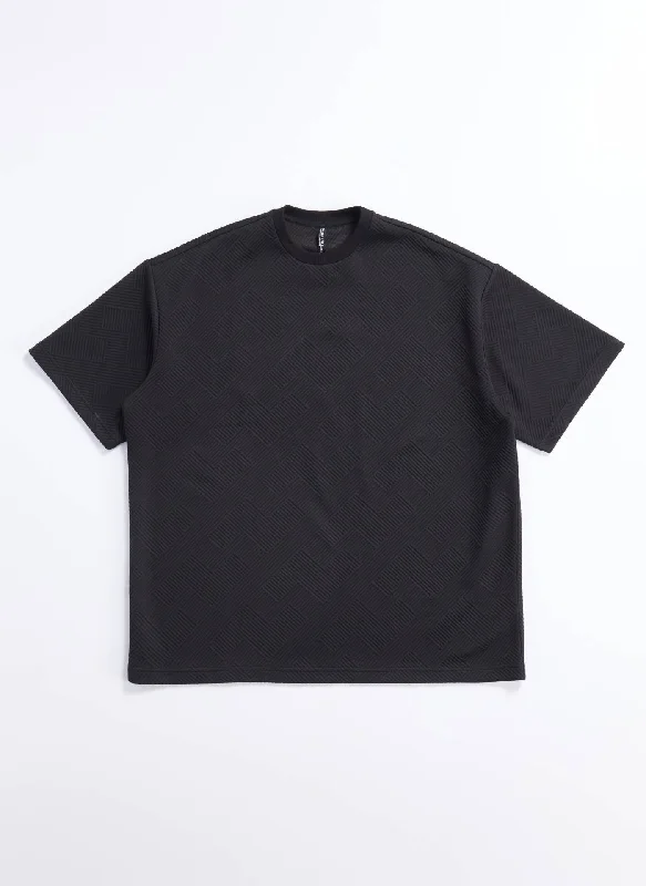 Leisure And Entertainment Polyester Spandex Jacquard Tee