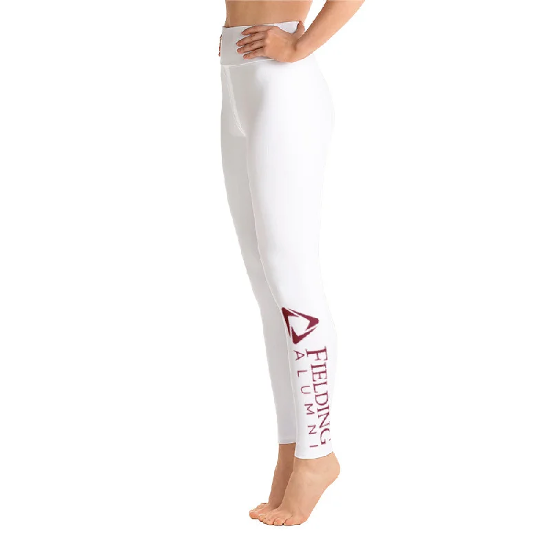 Sweet Breath Yoga Leggings - White | Alumni Logo