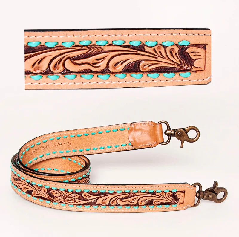 Tooled Leather Purse Strap