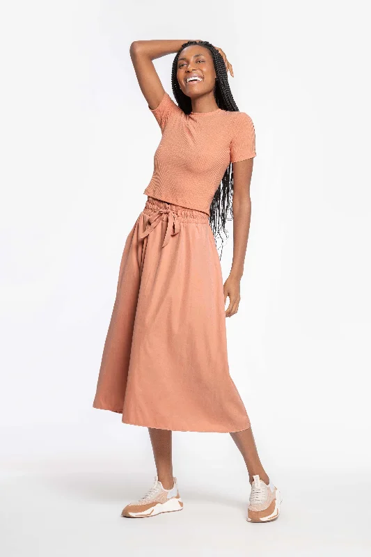 Floral Prints Minimal Lines Cropped Blouse