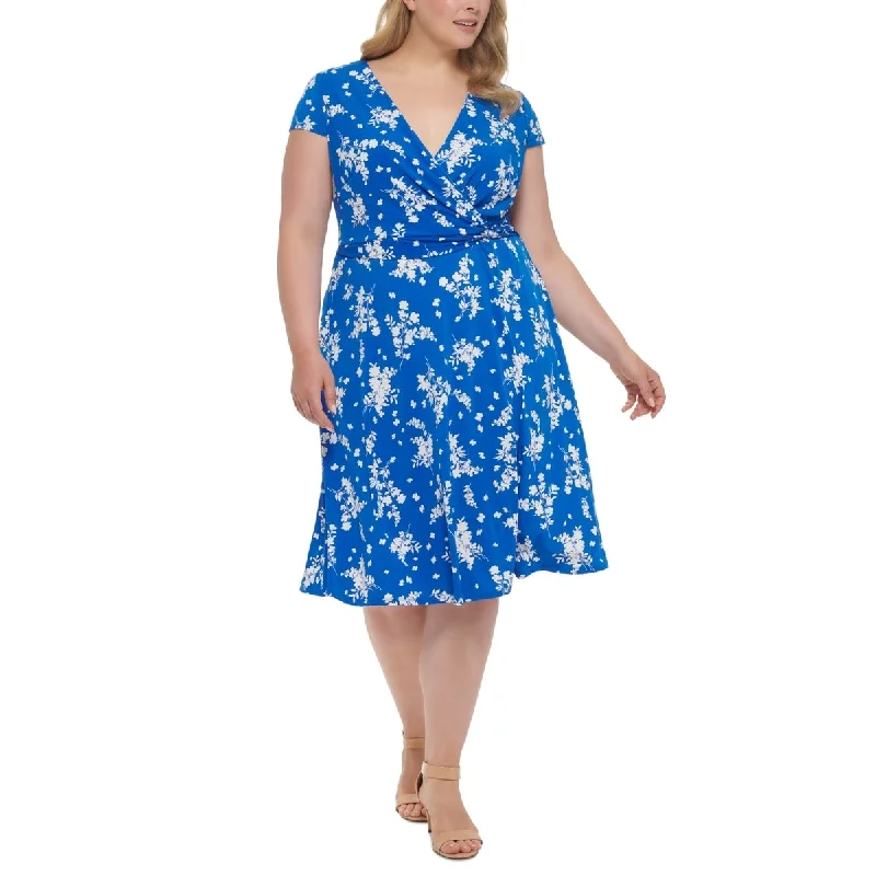 Sports And Leisure Jessica Howard Women's Twist Waist Dress Blue Size 20W