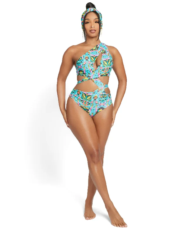 Unique prints The Mystic Asymmetrical Monokini