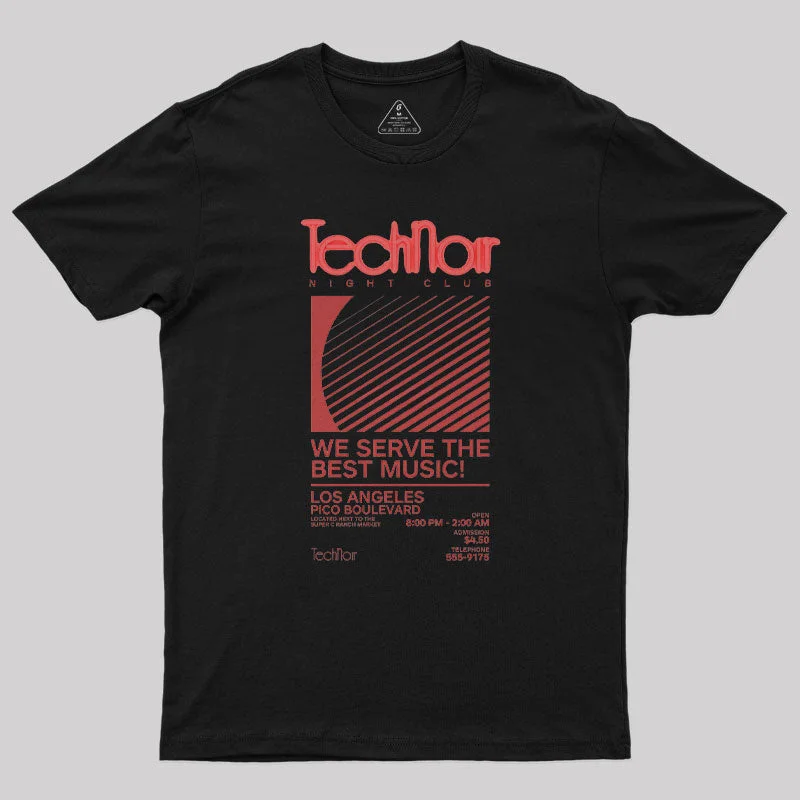 Fashionable In The Times Retro 80s Technoir Nightclub from the Terminator Geek T-Shirt