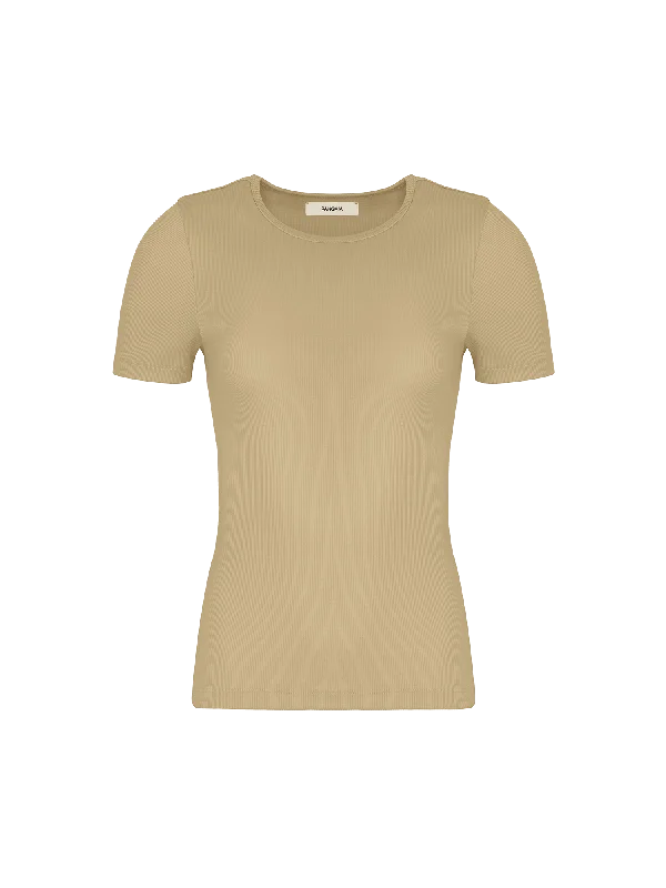 Printed Patterns Women's 365 Lightweight Rib T-Shirt—maitake beige