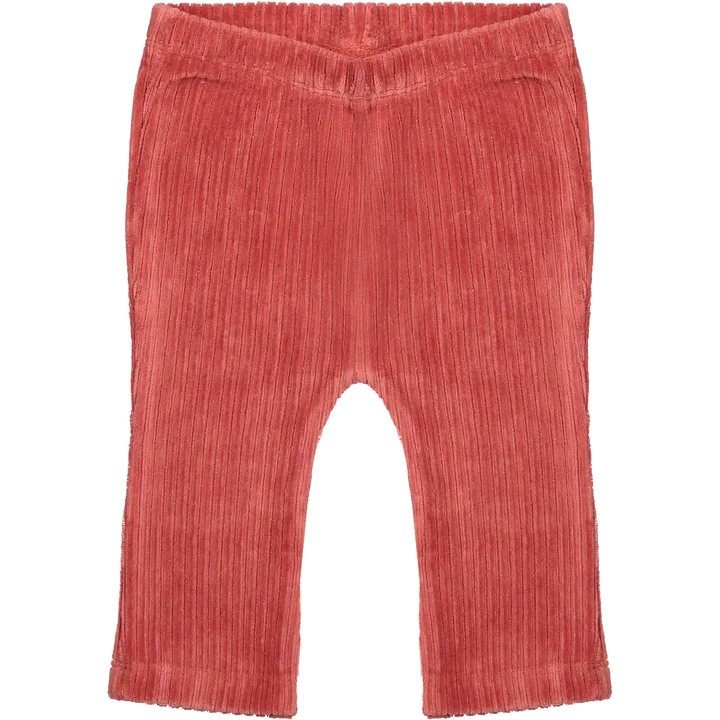 Ethnic Style Riffle Amsterdam Percy Rib Velour Flare Pant in Pink