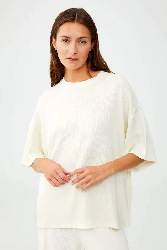 Celebrity Style Oversized Ribbed Top