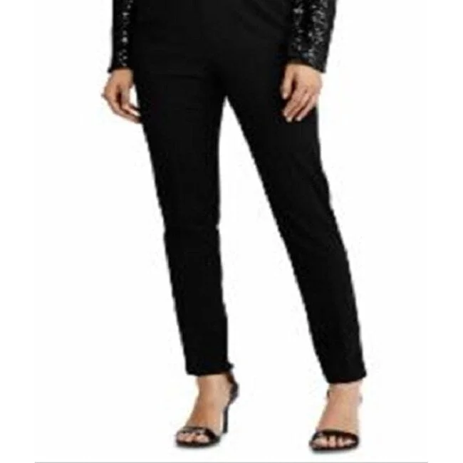Lazy Style Ralph Lauren Women's Jumpsuit Sequined V Neck Black Size 4