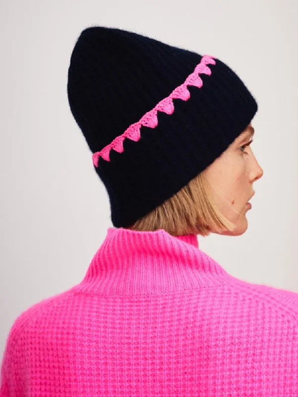Sports Tights White + Warren Cashmere Crochet Trim Beanie - Multiple Colors!