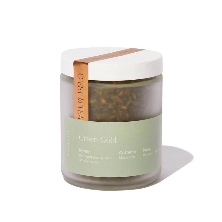 Celebrity Style Teaspressa Green Gold Tea Jar